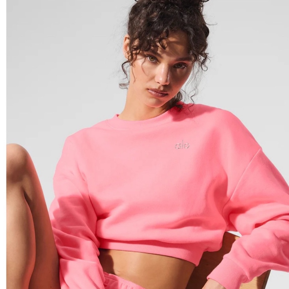 NWOT Alo accolade cropped crew neck (color pictured)